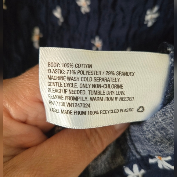 Ava & Viv Navy Daisy Print Tank Size 3X - Picture 5 of 6